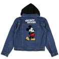 thumbnail image 5 of Disney Boy's Mickey Mouse Classic Jean Jacket Removable Hood Button Down Long-Sleeve Denim Jacket Kids Coat, 5 of 5