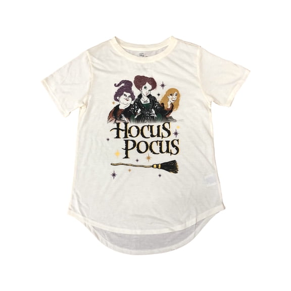 Disney Junior Womens Ivory Hocus Pocus Halloween T-Shirt Tee Shirt Small