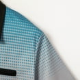 thumbnail image 6 of Patlollav Summer Mens Polka Gradient Lapel Shirts Button Sport Short-Sleeve Turndown Collar Tops, 6 of 6