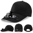 thumbnail image 3 of QualitChoice Fiber Solar Powered Fan Hat Durable Versatile Portable Convenient For All Activities Solar Fan Cap black, 3 of 6
