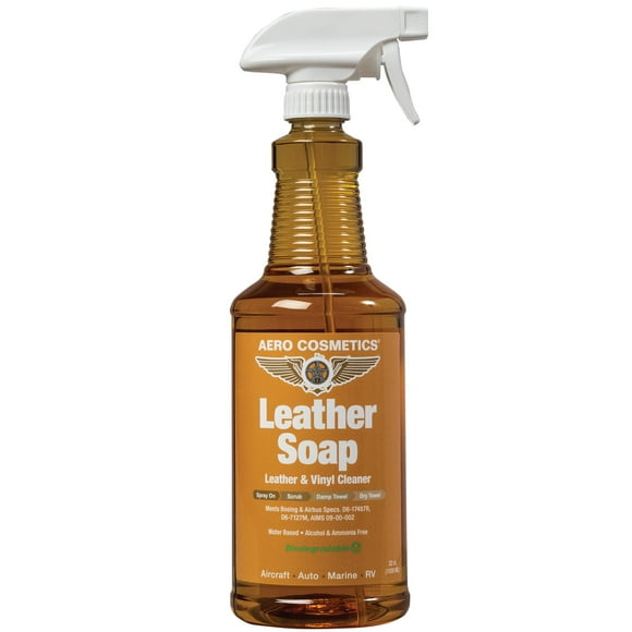 Nettoyant pour Cuir Savon pour Cuir Qualité Avion pour Votre Voiture VR et Meubles 32oz Meilleur Que les Produits Automobiles Conforme aux Spécifications de Boeing Aéronefs