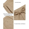 thumbnail image 6 of COOFANDY Mens Linen Pants Loose Fit Yoga Beach Pants Casual Summer Elastic Waist Drawstring Trousers with Pockets, 6 of 6