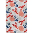 thumbnail image 2 of Addison Rugs Dream Shag Premium Machine Washable Transitional Lobster/anchor Ivory Rectangle Rug, 5' x 7'6", 2 of 8