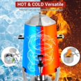 thumbnail image 3 of Ataucjin 3.5 Gal Hot Coffee Urn, Stainless Steel Beverage Dispenser with Fuel Tray & Non Leakage Faucet, 13 L Hot Coffee/Hot Beverage Dispenser, Hot Water Urn for Buffets Party, Gold Leg Holder, 3 of 8