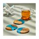 thumbnail image 3 of Paquete de 4 posavasos de madera con resina epoxi, posavasos de barra para bebidas, Posavasos modernos para barra de cocina, ho, 3 of 5