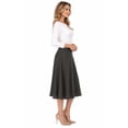 thumbnail image 3 of Women's Flared Lightweight Elastic Midi A-Line Skirt, Comfortable and Stylish Skirt, 3 of 8