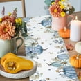thumbnail image 4 of Blue Teal Fall Pumpkins Table Runner, Autumn Thanksgiving Kitchen Dining Table Decoration for Home Party Decor 13x90 Inches, 4 of 9
