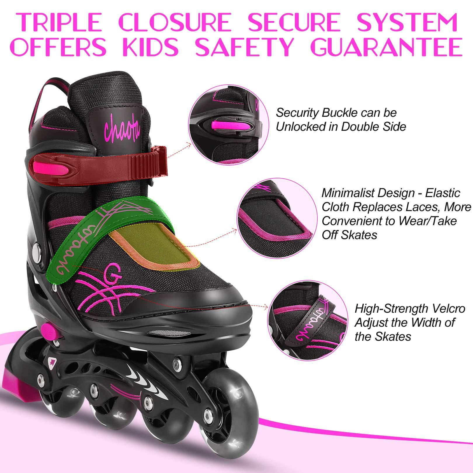 Buy Adjustable Inline Skates for Kids and Adults with Full Light Up