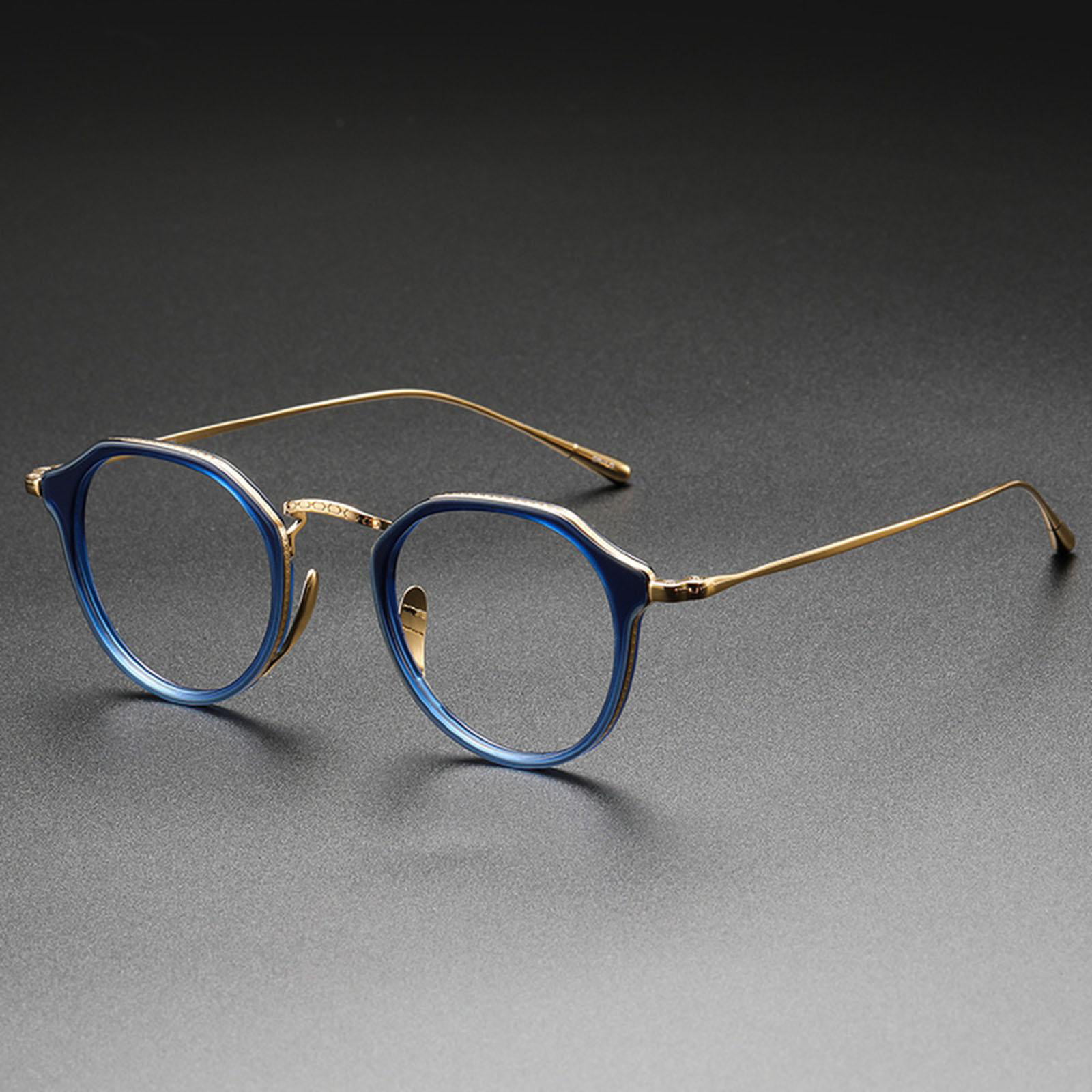 Muzz Men's Full Rim Round Titanium Frame Eyeglasses 10118 | Eyeglasses,  Stylish eyeglasses, Fashion eyeglasses