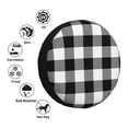 thumbnail image 4 of Naloa White And Black Plaid PVC Leather Spare Tire Wheel Cover for Car Truck SUV Camper Trailer Universal Fit many size15 inch, 4 of 6