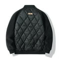 thumbnail image 4 of Maoxin Jackets for Men Vintage Winter Solid Color Warm Zipper Pocket Clip Long Sleeved Casual Jacket Black L, 4 of 7