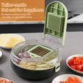 thumbnail image 1 of Con recipiente, picadora de cebolla multifuncional 13 en 1, dispositivo de cocina que ahorra tiempo, cortador de verduras en cubitos para cebolla, tomate, patata, picadora de alimentos con recipien, 1 of 9