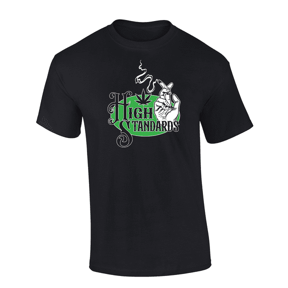 Trenz Shirt Company Hand Holding Joint High Standards Mens Short-Sleeve T-Shirt-Black-6xl