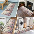 thumbnail image 5 of 2'x6' Rug Runners for Hallways Kitchen, Watercolor Flowers Non Slip Entryway Beside Floor Carpet Runner, Retro Botanical Blooms Floral Butterfly Laundry Room Bedroom Throw Rugs Mat for Family Pet, 5 of 8