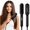 Black, variant on Berlaney Ionic Hair Straightener Brush - 5 Temp Adjust, Heat Protect Ceramic, Fast Heating Dual Voltage for Women Home Salon, Black