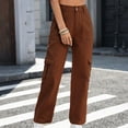 thumbnail image 5 of ZToonmas Women's High Waist Wide Leg Cargo Jeans Button Fly Denim Pants with Utility Pockets for Casual Streetwear, 5 of 6