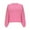 Pink, variant on qucoqpe Womens Long Sleeve Solid Color Crewneck Sexy Backless Tie Knit Sweater Casual Loose Fit Pullover Top
