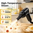 thumbnail image 3 of VASG Steam Cleaner, Portable Steamer for Cleaning with 15pcs Accessories, 15s Heat-up & 1.6L Large Tank, Handheld Steam Cleaner for Car Detailing, Home, Tile, Grout, Furniture (Black), 3 of 10