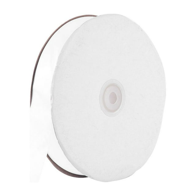 CIMAXIC Wedding Ribbon 1pcs 2.5cm Gift Wrapping Ribbons Silk Satin Polyester Ribbons Decorative Riband Bow-knot Making Supplies for Party Packaging Gifts (White),3582.67"X0.98"X0.01"