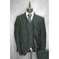 thumbnail image 2 of Mens Vitali Modern Fit Suit 3pc Dark Green Chalk Striped Formal Suit M1532-NP-PK, 2 of 8
