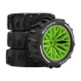 thumbnail image 1 of HILABEE 4Pcs RC Off Road Sand Tires Replacement for Typhon 1/14 Scale Accessory Green, 1 of 9