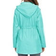 thumbnail image 6 of Turilly Womens Jackets Ladies Women Hooded Waterproof Zipper Mid-length Windproof Waterproof Raincoat Jacket, 6 of 8