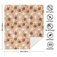 thumbnail image 5 of Football Outline Beige Pattern Soft Sherpa Fleece Throw Blanket, Warm Cozy Plush Blanket for Sofa Bed Couch, All Season, 50"x60", 5 of 5