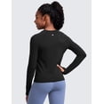 thumbnail image 2 of CRZ YOGA Girls Seamless Long Sleeve Athletic Shirts Active Sports Casual Tees Crew Neck Kids Teen, 2 of 6
