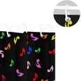 thumbnail image 5 of Coolnut Colorful Music Notes Shower Curtain Bathroom Decor Watercolor Shower Curtain Sets Fabric Cloth Bathroom Curtains with Hooks 60x72 Inch, 5 of 6