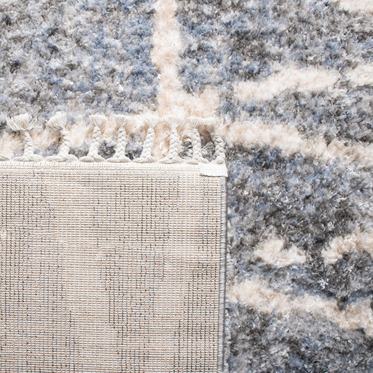 SAFAVIEH Berber Fringe Olga Geometric Shag Area Rug