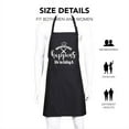 thumbnail image 2 of Funny Aprons Black Kitchen Chef Apron, 2 Pockets Adjustable Neck Strap, for Cooking Baking BBQ Birthday Gifts, 2 of 6