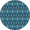 thumbnail image 1 of Ahgly Company Machine Washable Indoor Round Transitional Macaw Blue Green Area Rugs, 7' Round, 1 of 7