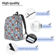 thumbnail image 3 of Vsdgher Snowflake Christmas gnome Print Canvas Backpack Travel Rucksack Unisex Knapsack 15.7/17.7Inch Laptop Backpack for Work,College-Small, 3 of 5