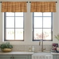 thumbnail image 4 of LALILO Kitchen Curtain Valance Wooden Tiles Brown Rod Pocket Window Curtain 52"x 18" Set of 2, 4 of 6