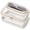 White, variant on Travel Clear Makeup Bag with Makeup Brush Bag, Leather Makeup Case Toiletry Bag, Portable Cosmetic Bag Case, Transparent Waterproof Cosmetic Organizer Storage Bag for Women, Off-White