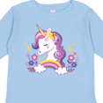 thumbnail image 4 of Inktastic Unicorn with Crown Girls Long Sleeve Toddler T-Shirt, 4 of 5