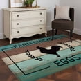 thumbnail image 3 of Chicken Eggs Area Rugs 4x6 ft Farmhouse Animal Teal Green Wood Grain Washable Rug Non Slip Indoor Carpet Absorbent Floor Mat for Living Room Bedroom Dining Room, 3 of 9