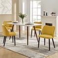 thumbnail image 4 of Upholstered Dining Chairs Set of 4 Solid Wood Chairs Kitchen Restaurant Mustard, 4 of 8