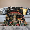 thumbnail image 2 of PIKWEEK Cute Mushroom Throw Blanket Aesthetic,Witchy Gifts for Women,Gothic Gifts,Soft Cozy Warm Moth Witchy Plush Blanket Throw for Women Men Teens Girls Boys Mom, 2 of 6