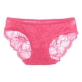 thumbnail image 4 of PMVFHDE Solid Color Lace Low Rise Panties For Women Comfortable Breathable Triangle Briefs Cute Japanese Style Plus Size Daily Wear Hot Pink,XL, 4 of 4