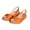 Orange, variant on Women's Peep Toe Elastic Strap Casual Sandals with Flat Heel, Lightweight Comfortable Autumn Daily Wear Large Size Breathable Slip Resistant Outdoor Shoes for Women