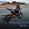 thumbnail image 4 of JoyWheels 24V Electric Dirt Bike for Kids,250W Ride on Toy Motorcycle,Ages 13 Years+,13mph,Blue, 4 of 11