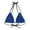 Black, variant on Effete Feline Claw Marks Scratch Strappy Triangle Bikini Top (AOP)