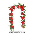 thumbnail image 2 of Fleurs - Suspension de Fêtes Intérieure et Extérieure avec Feuilles Rouges et Vertes pour Cadres de Porte, Escaliers et Murs, 2 of 4