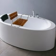 Clevr Adjustable Foldable Teak Wood Bathtub Seat Shower Bench Modern Chrome