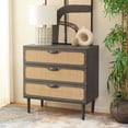 thumbnail image 2 of SAFAVIEH Irelia Coastal Style 3 Drawer Chest, Distressed Black (31.1 in. W x 18.3 in. D x 32.4 in. H), 2 of 14