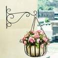 thumbnail image 2 of 2 piezas Suspensión Crochet en Fer Forgé Support Plante Mural con Vis Accroche Plante Mural Suspensión Crochet Plante 3121cm Rétro para Jardin Balcon Lanterne Plants Déco (sans panier, 2 of 5