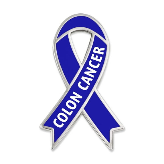 PinMart's Colon Cancer Blue Awareness Ribbon Enamel Lapel Pin - 50 Pack