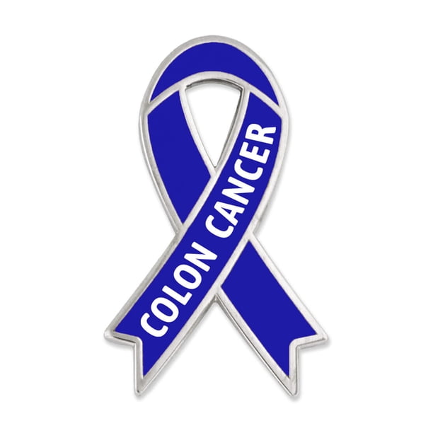 PinMart s Colon Cancer Blue Awareness Ribbon Enamel Lapel Pin Walmart