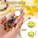 thumbnail image 2 of Uxcell cuentas de cristal redondas de 10 mm, 100 piezas de cuentas de bola facetadas de vidrio para hacer joyas, amarillo limón, 2 of 6